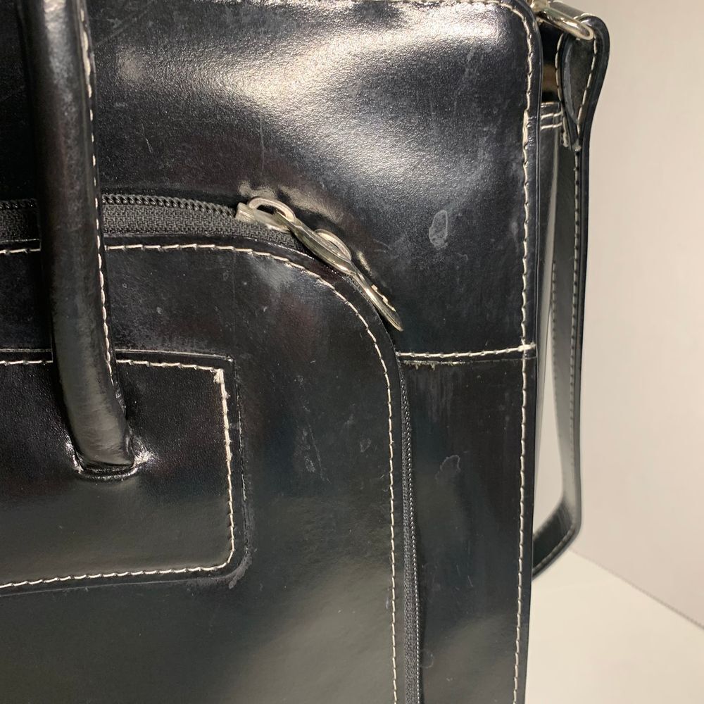 McKlein USA Lake Forest Black Top Grain Cowhide Leather Women's Laptop Briefcase - Picture 14 of 16